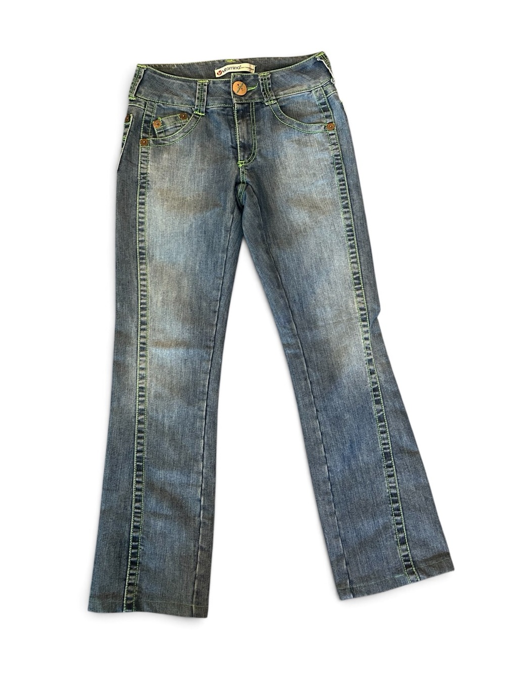 Vitamin A Two-Tone Blue Flare Jeans